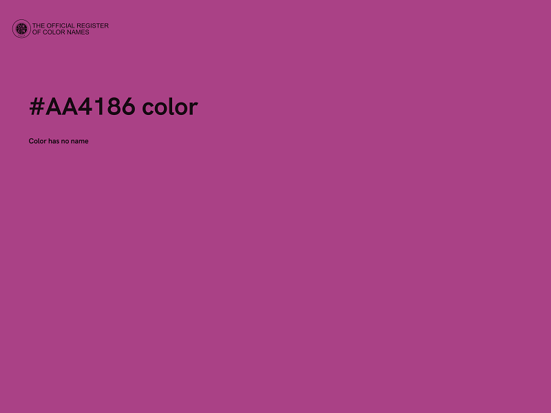 #AA4186 color image