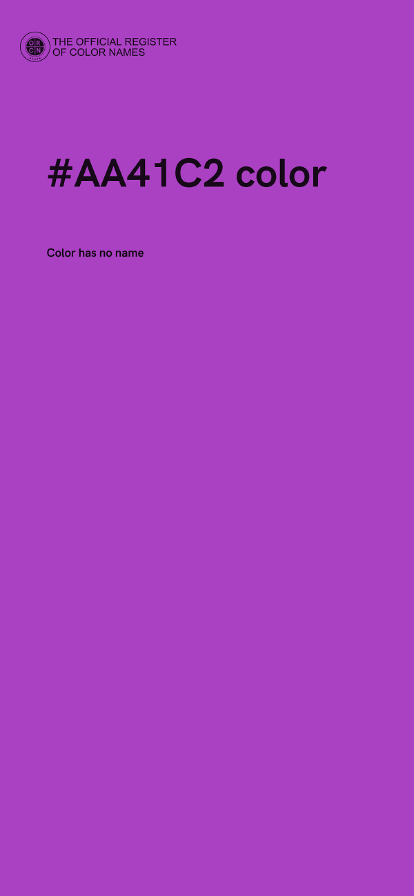 #AA41C2 color image
