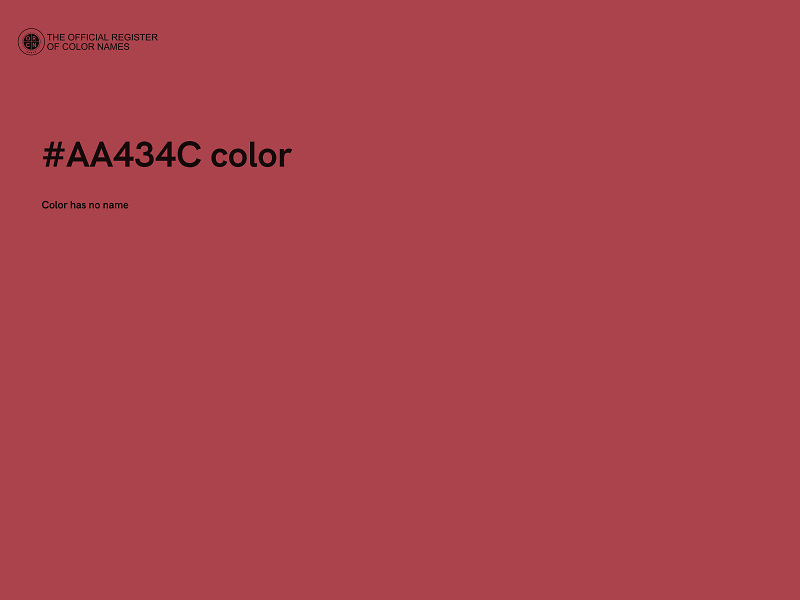 #AA434C color image