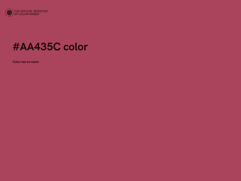 #AA435C color image