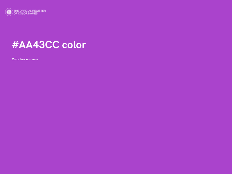 #AA43CC color image
