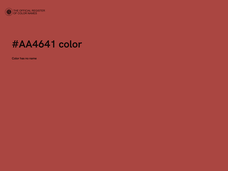 #AA4641 color image