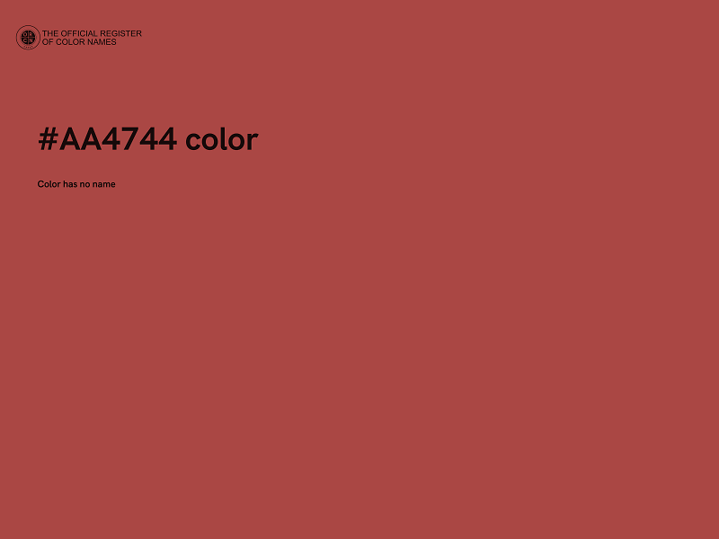 #AA4744 color image