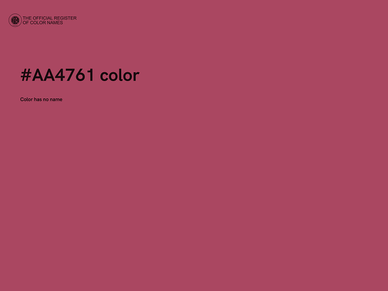 #AA4761 color image