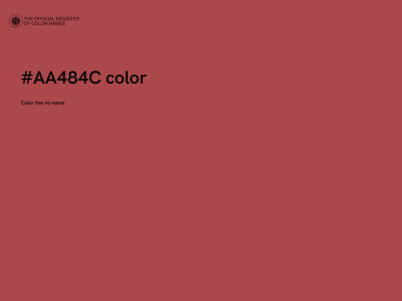 #AA484C color image