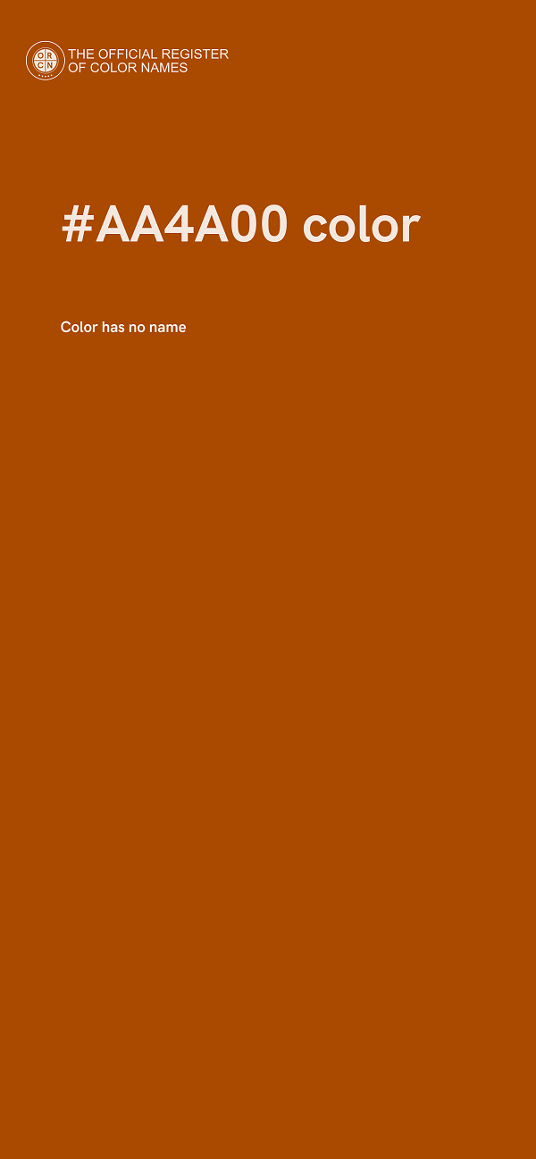 #AA4A00 color image