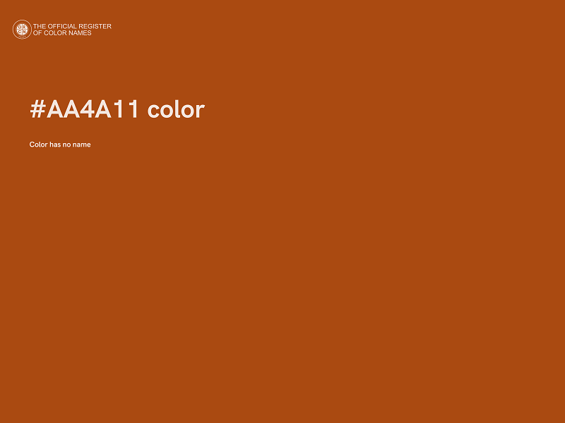 #AA4A11 color image