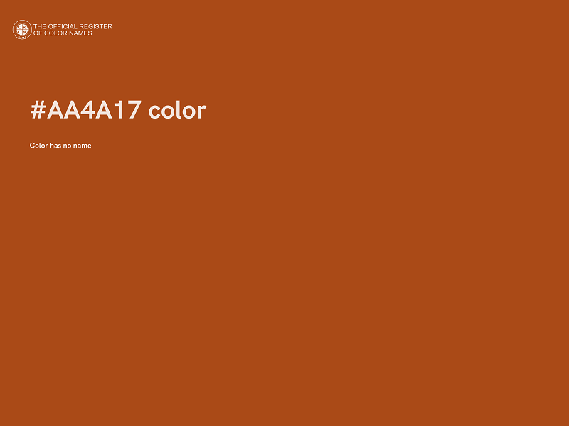 #AA4A17 color image