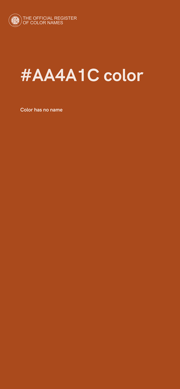 #AA4A1C color image