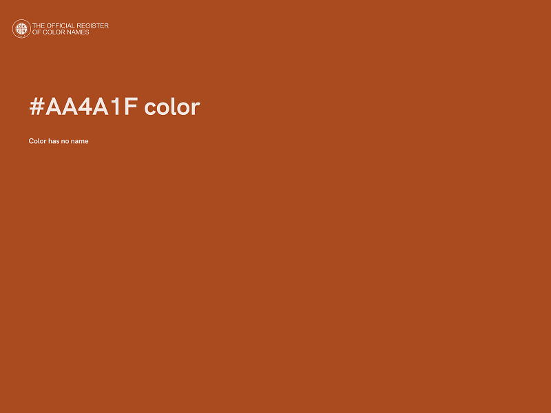 #AA4A1F color image