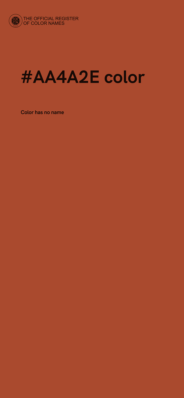 #AA4A2E color image