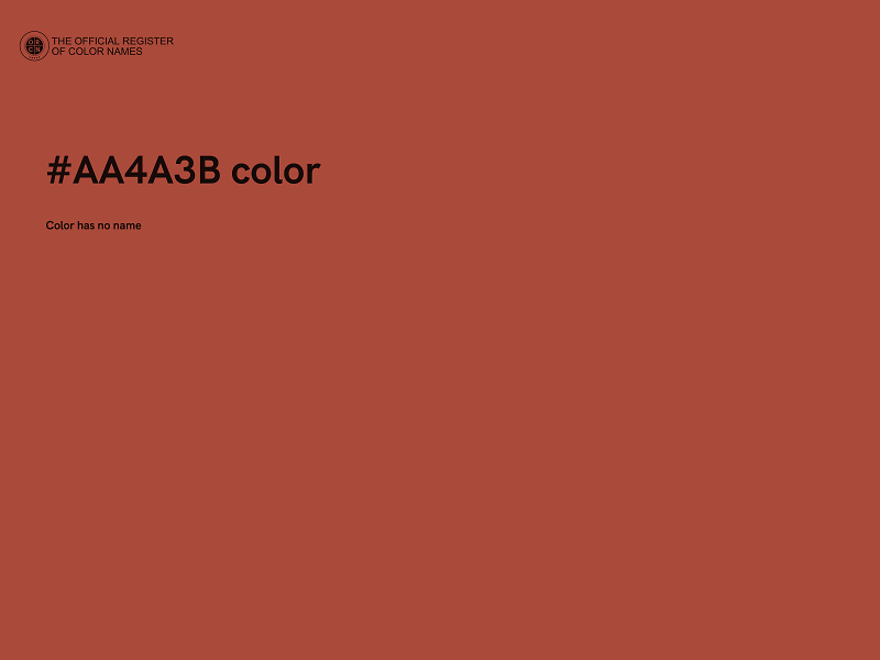 #AA4A3B color image