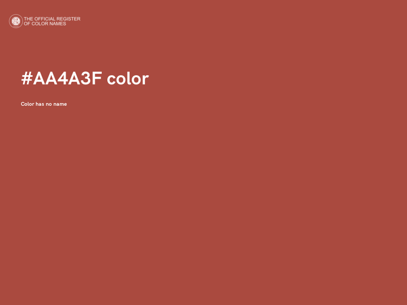 #AA4A3F color image