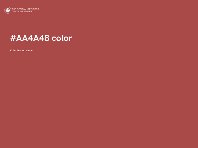 #AA4A48 color image