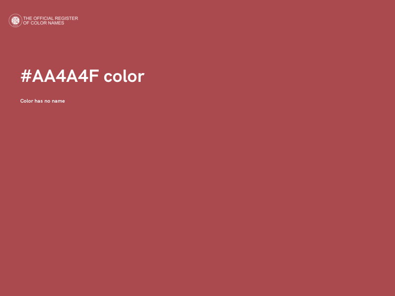 #AA4A4F color image