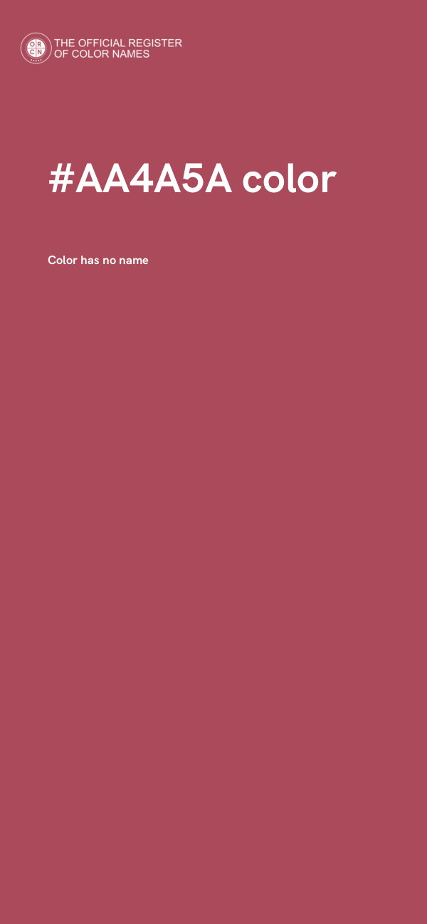#AA4A5A color image