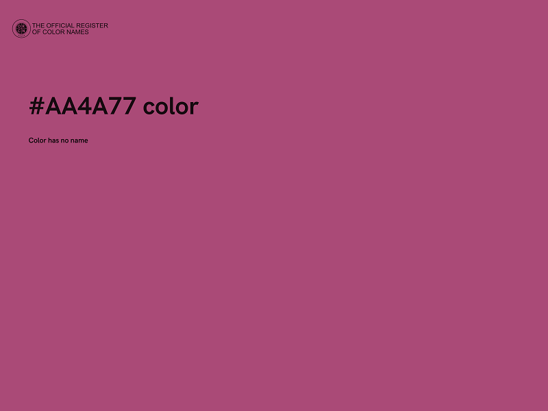 #AA4A77 color image