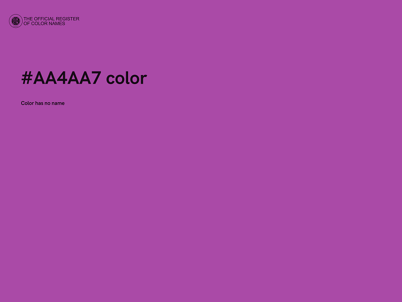 #AA4AA7 color image