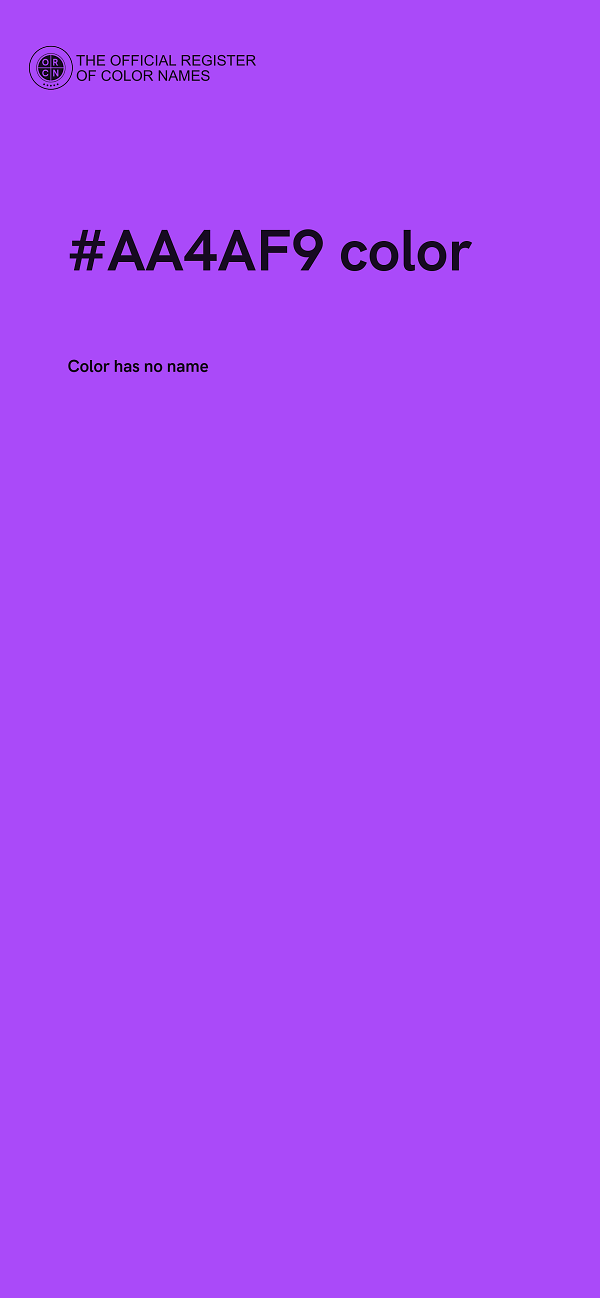 #AA4AF9 color image