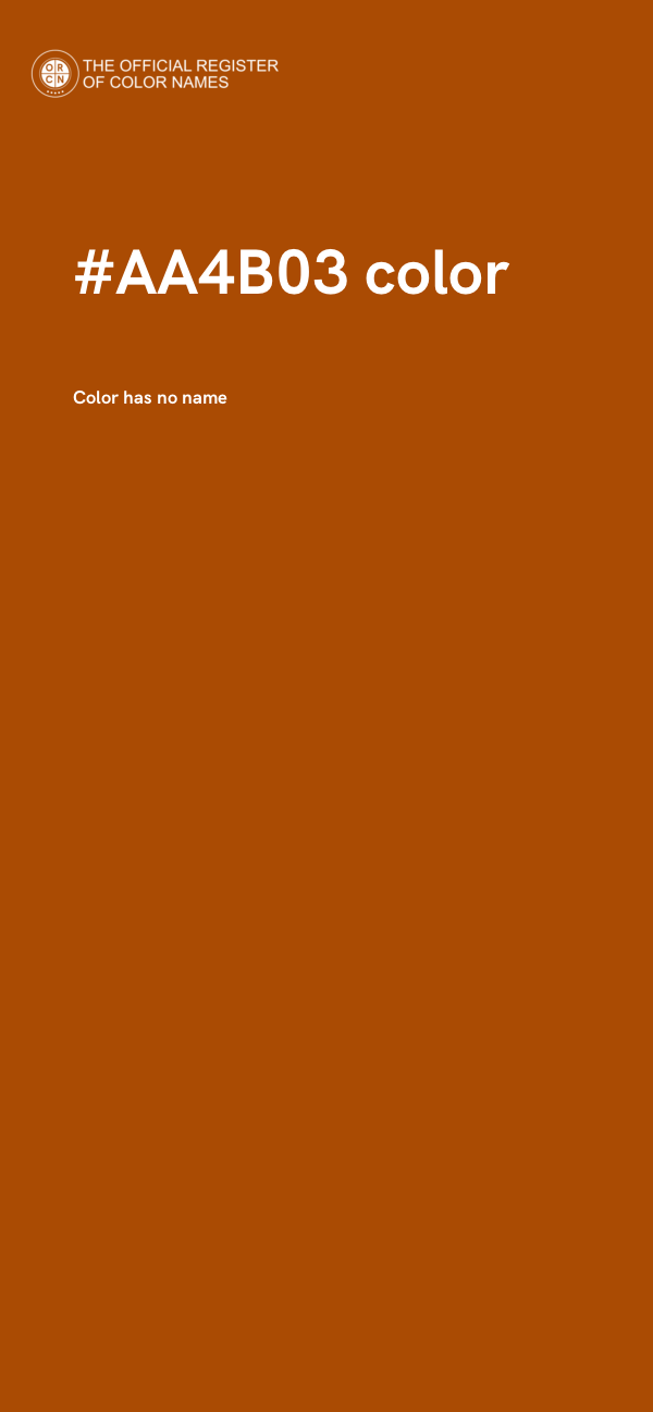 #AA4B03 color image