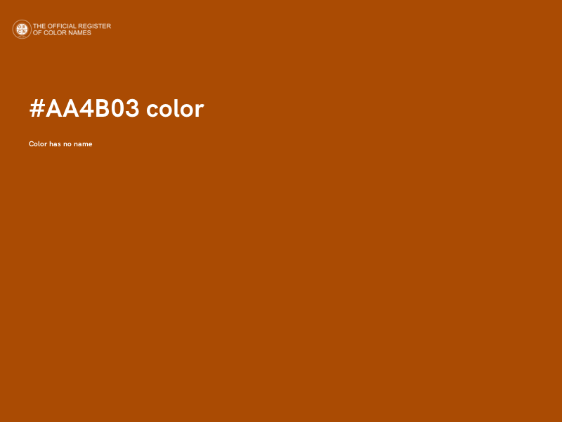 #AA4B03 color image
