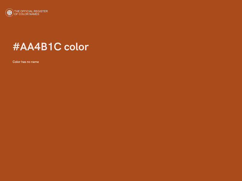 #AA4B1C color image