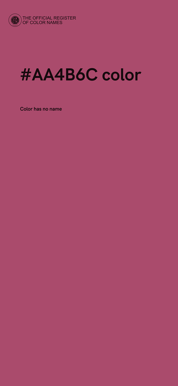 #AA4B6C color image