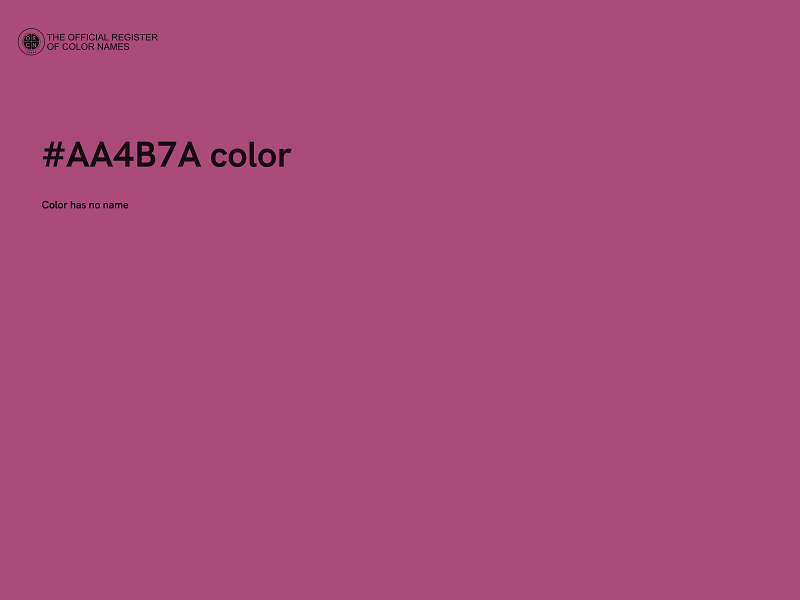 #AA4B7A color image
