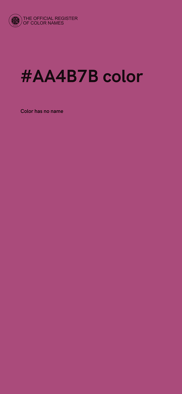 #AA4B7B color image