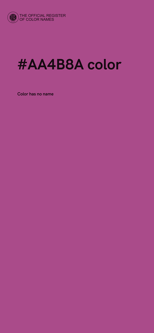 #AA4B8A color image