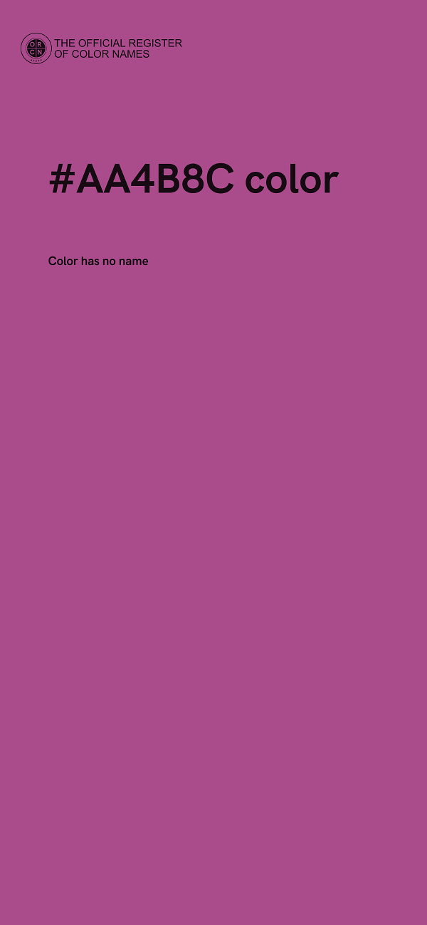 #AA4B8C color image