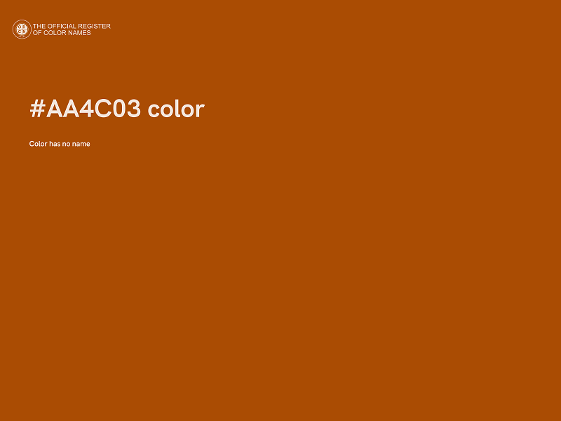 #AA4C03 color image