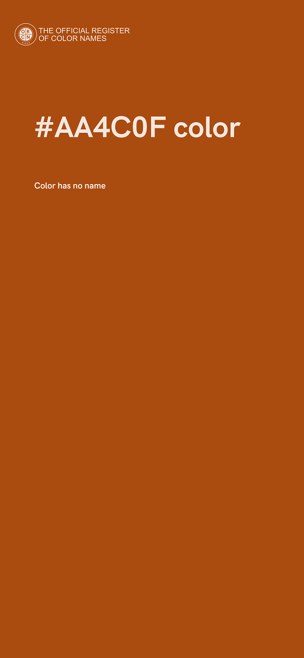 #AA4C0F color image