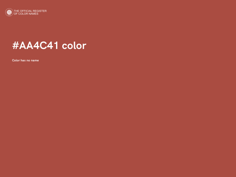 #AA4C41 color image