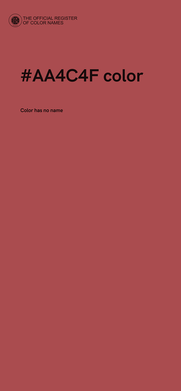 #AA4C4F color image