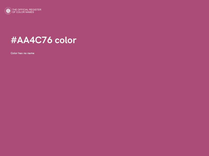 #AA4C76 color image