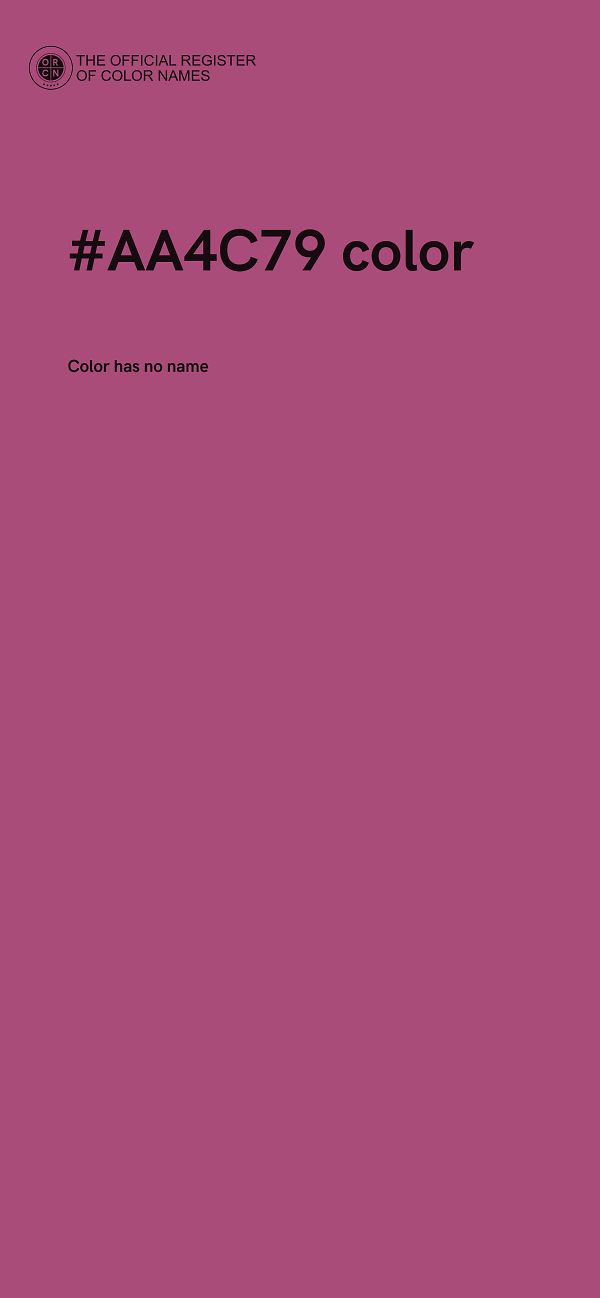 #AA4C79 color image