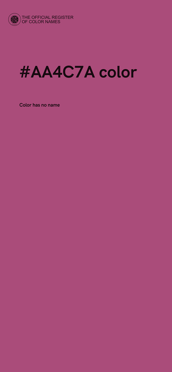 #AA4C7A color image