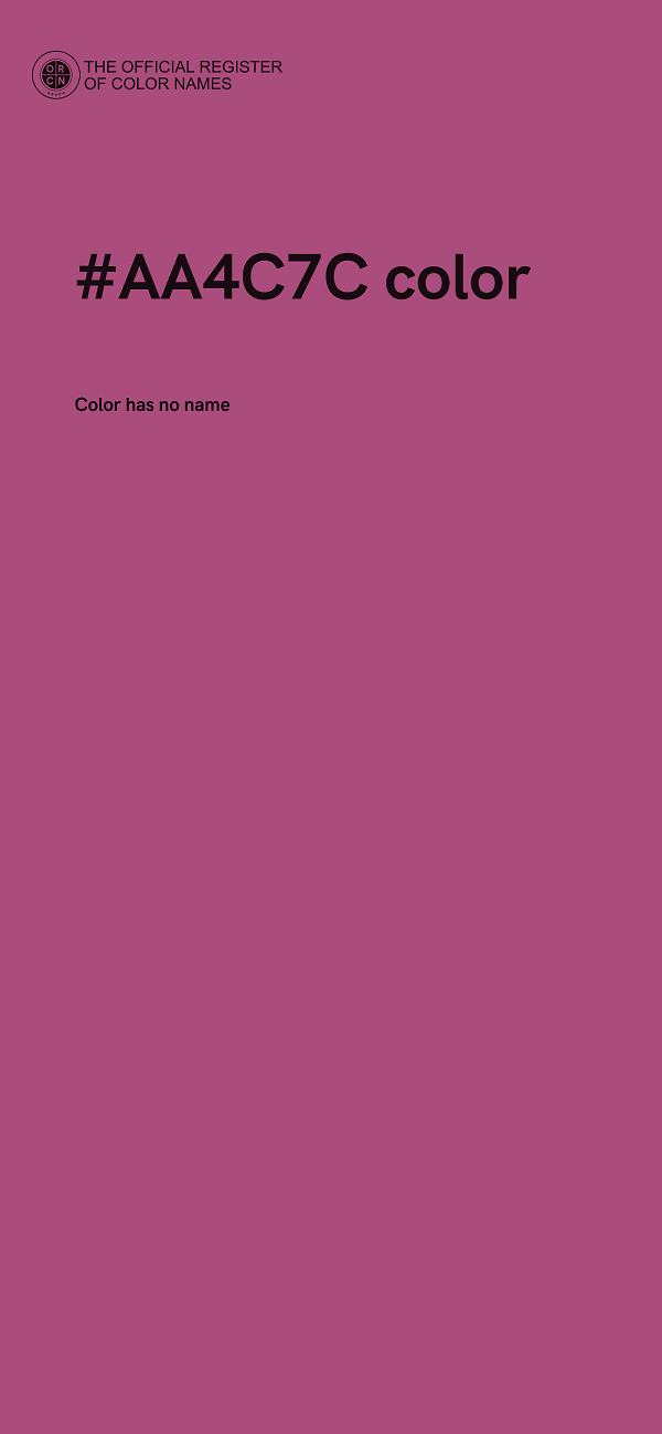 #AA4C7C color image