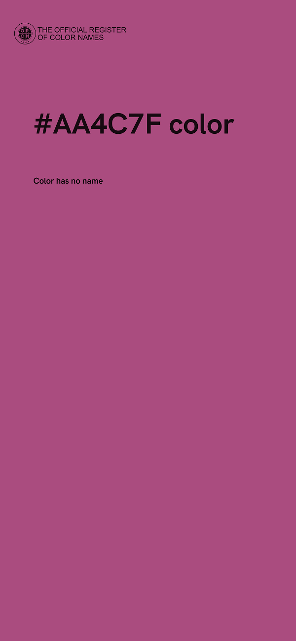 #AA4C7F color image