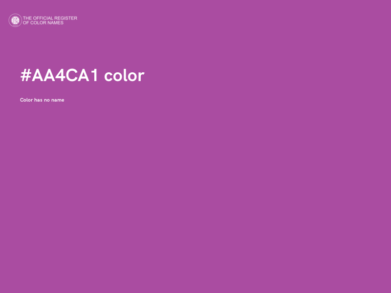 #AA4CA1 color image