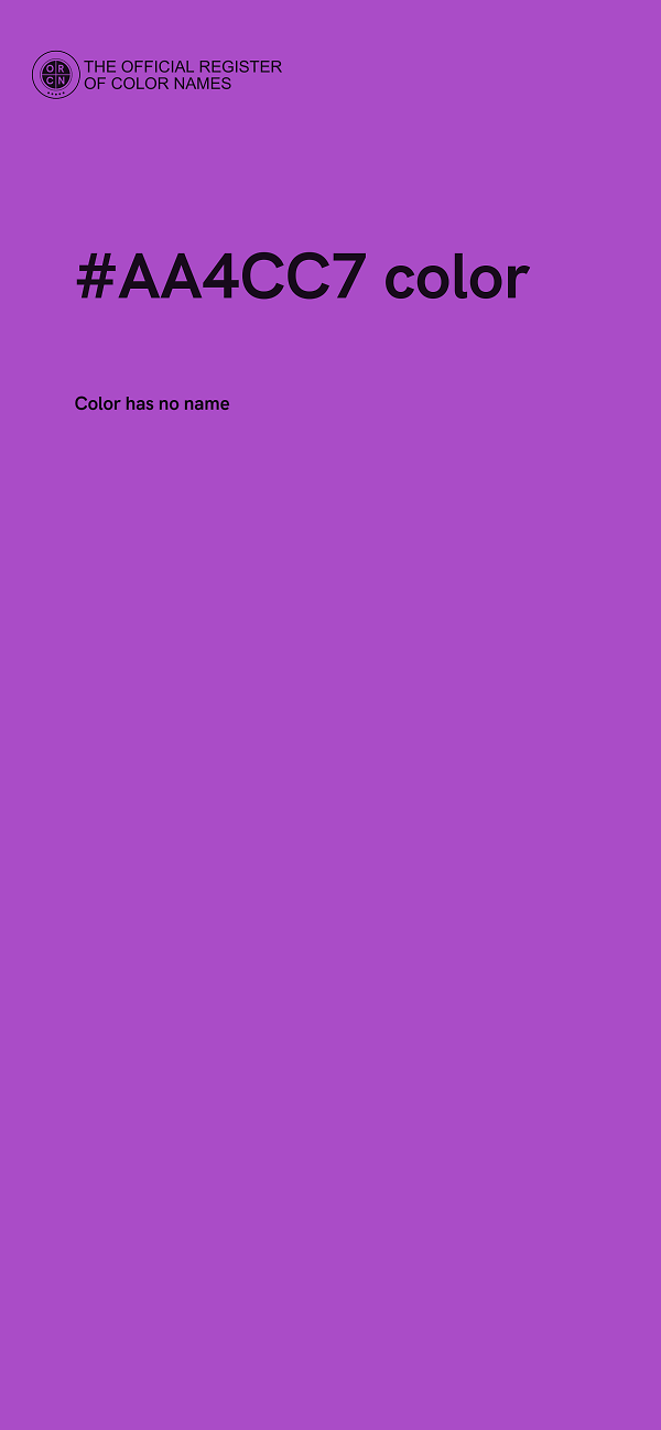 #AA4CC7 color image