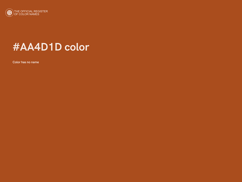 #AA4D1D color image