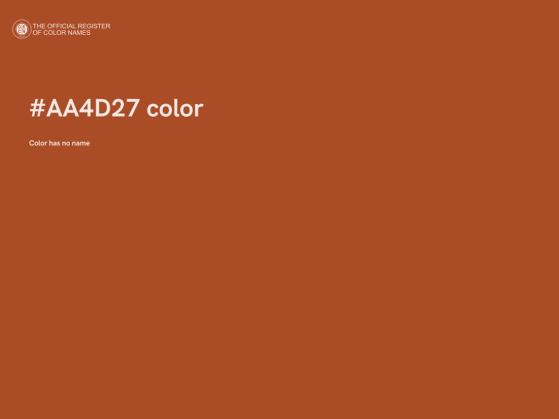 #AA4D27 color image