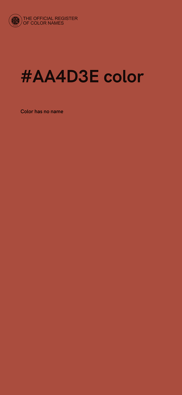#AA4D3E color image