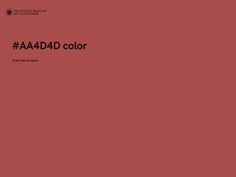 #AA4D4D color image