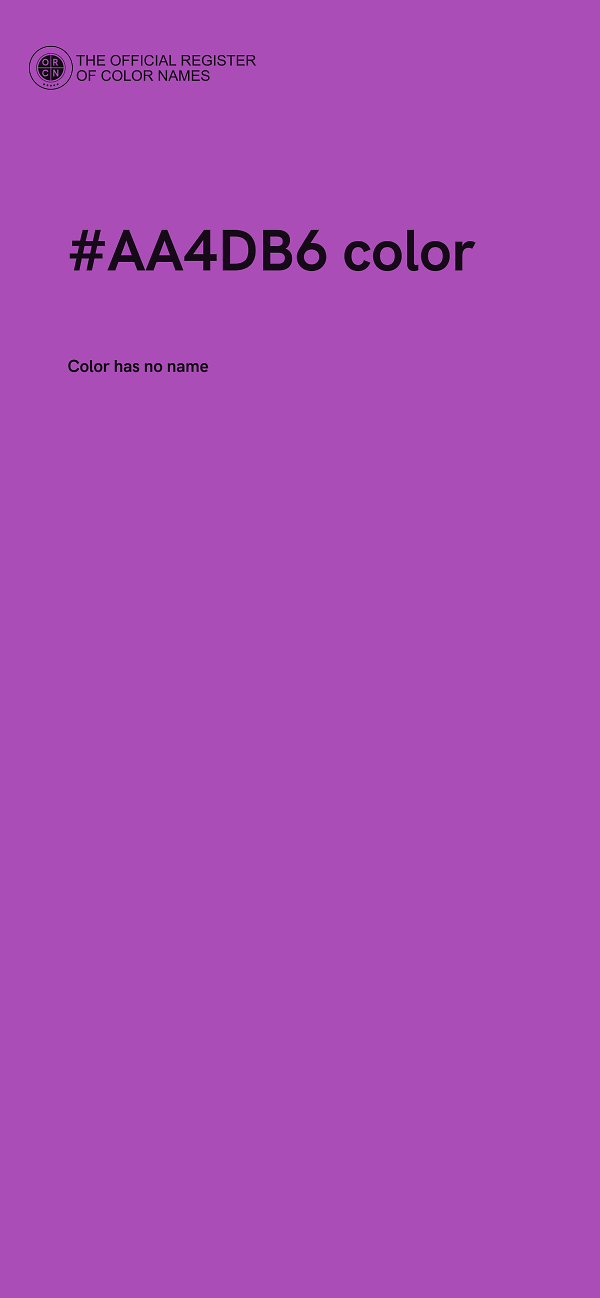 #AA4DB6 color image