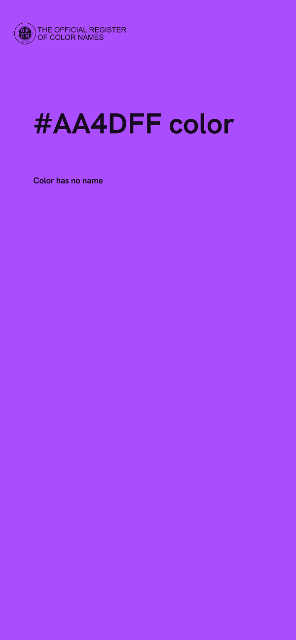 #AA4DFF color image