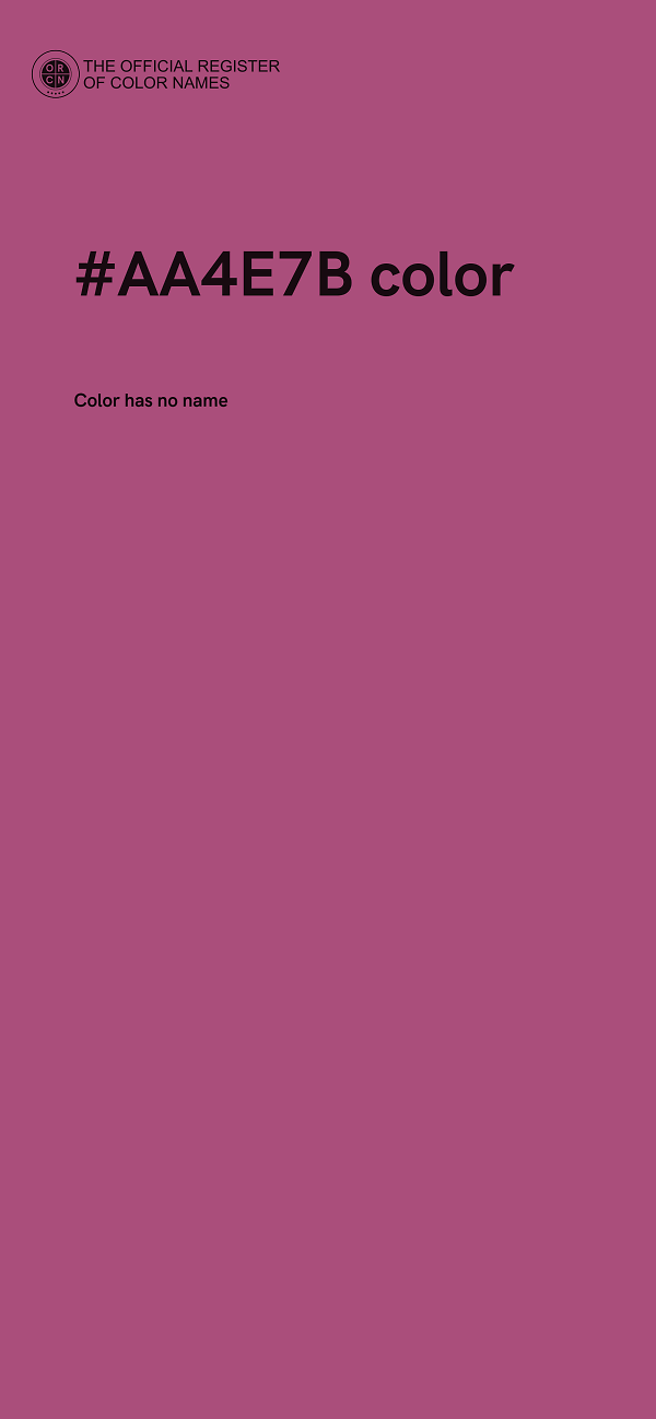 #AA4E7B color image