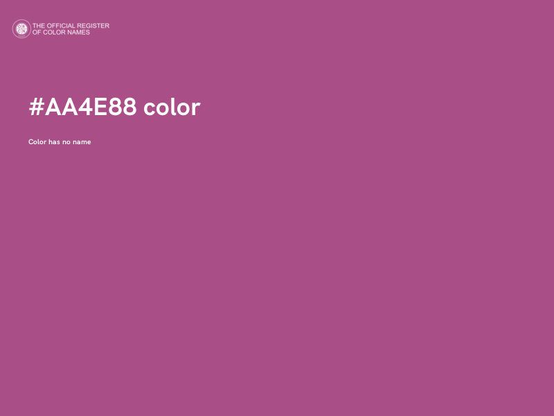 #AA4E88 color image